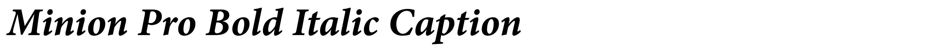Minion Pro Bold Italic Caption